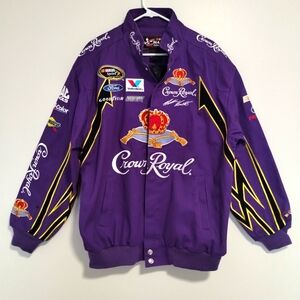 CHASE AUTHENTICS CAR 17 KENSETH CROWN ROYAL BOMBER STYLE PIT CREW JACKET SIZE L